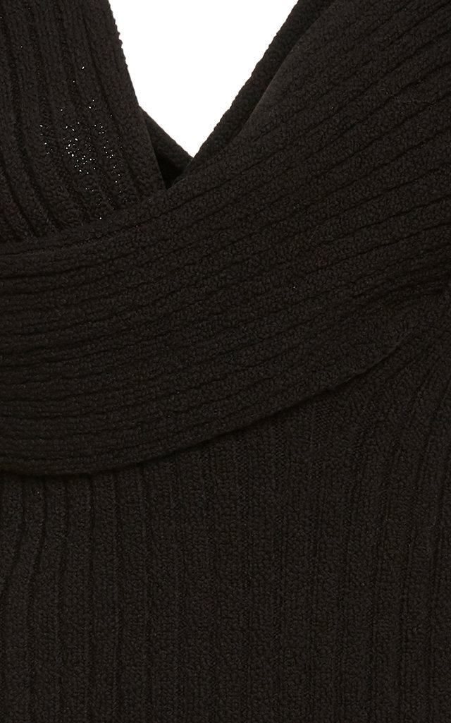 Square-Neck Boucle Shirt black - 4
