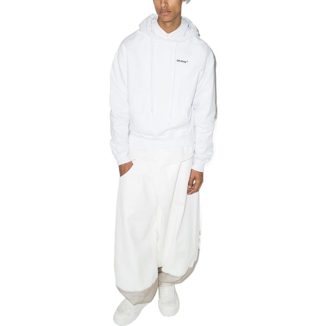 Men's Off-White SS22 Solid Color Short Casual Long Sleeves Version White OMBB037C99FLE0030110WHITE - 2