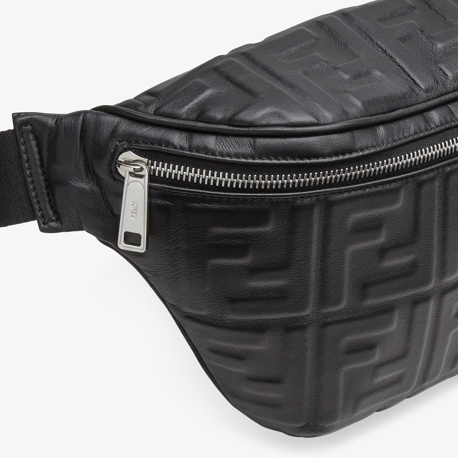 Black nappa leather belt bag - 5