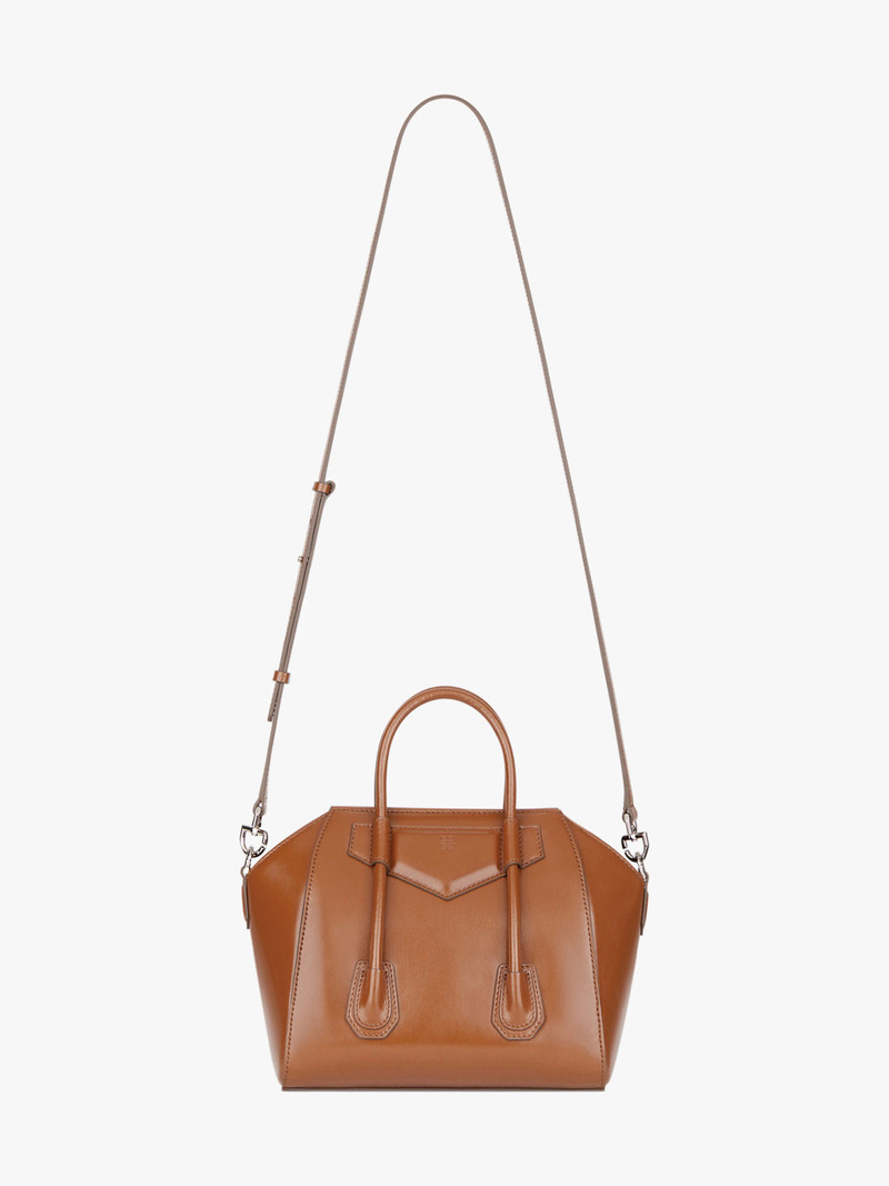 MINI ANTIGONA LOCK BAG IN BOX LEATHER 4