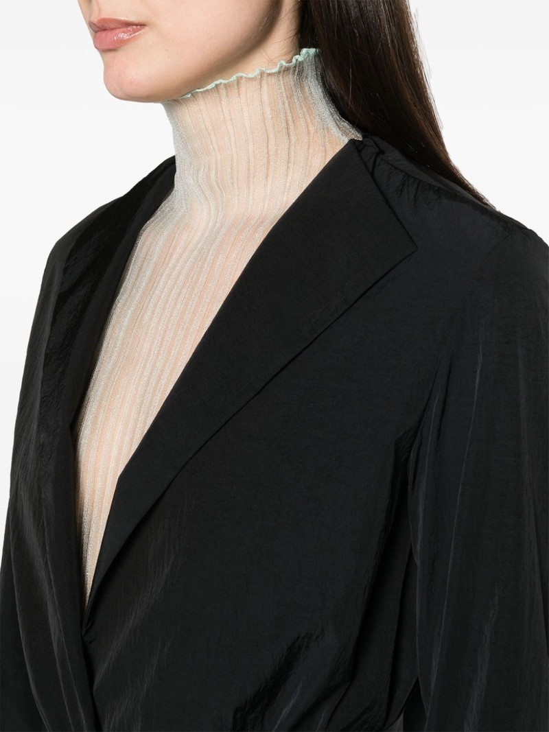 open-front crinkled parka coat 5