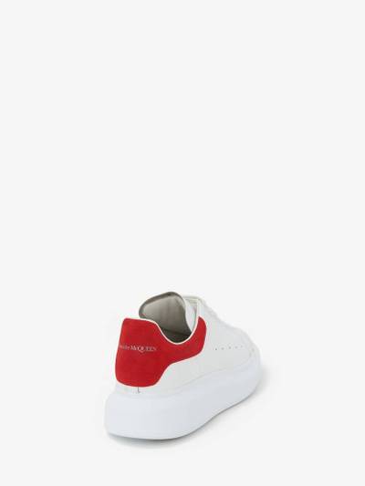 Alexander McQueen Men's Oversized Sneaker in White/lust Red outlook