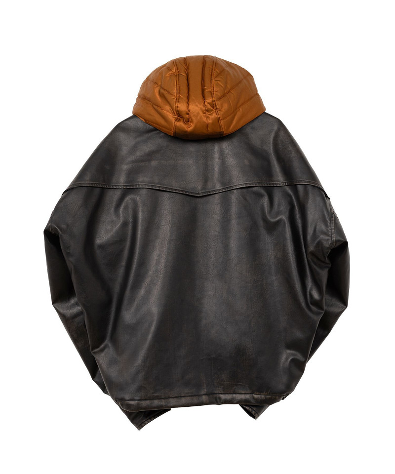 Extended Placket Hood Coated Jacket 19