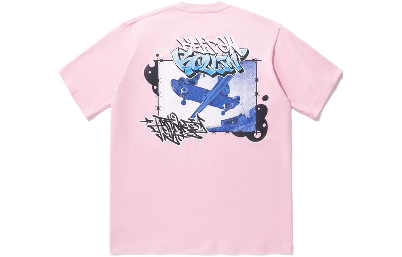 Li-Ning Li-Ning Keep On Rollin Graphic T-shirt 'Pink' AHSU225-6 outlook
