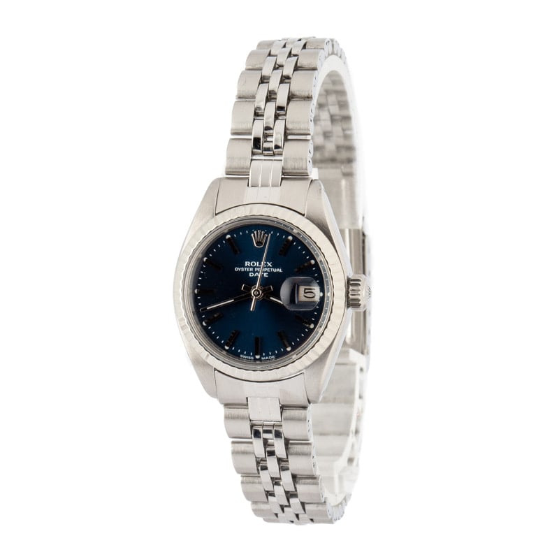 Ladies Rolex Date 6917 Blue Dial - 2