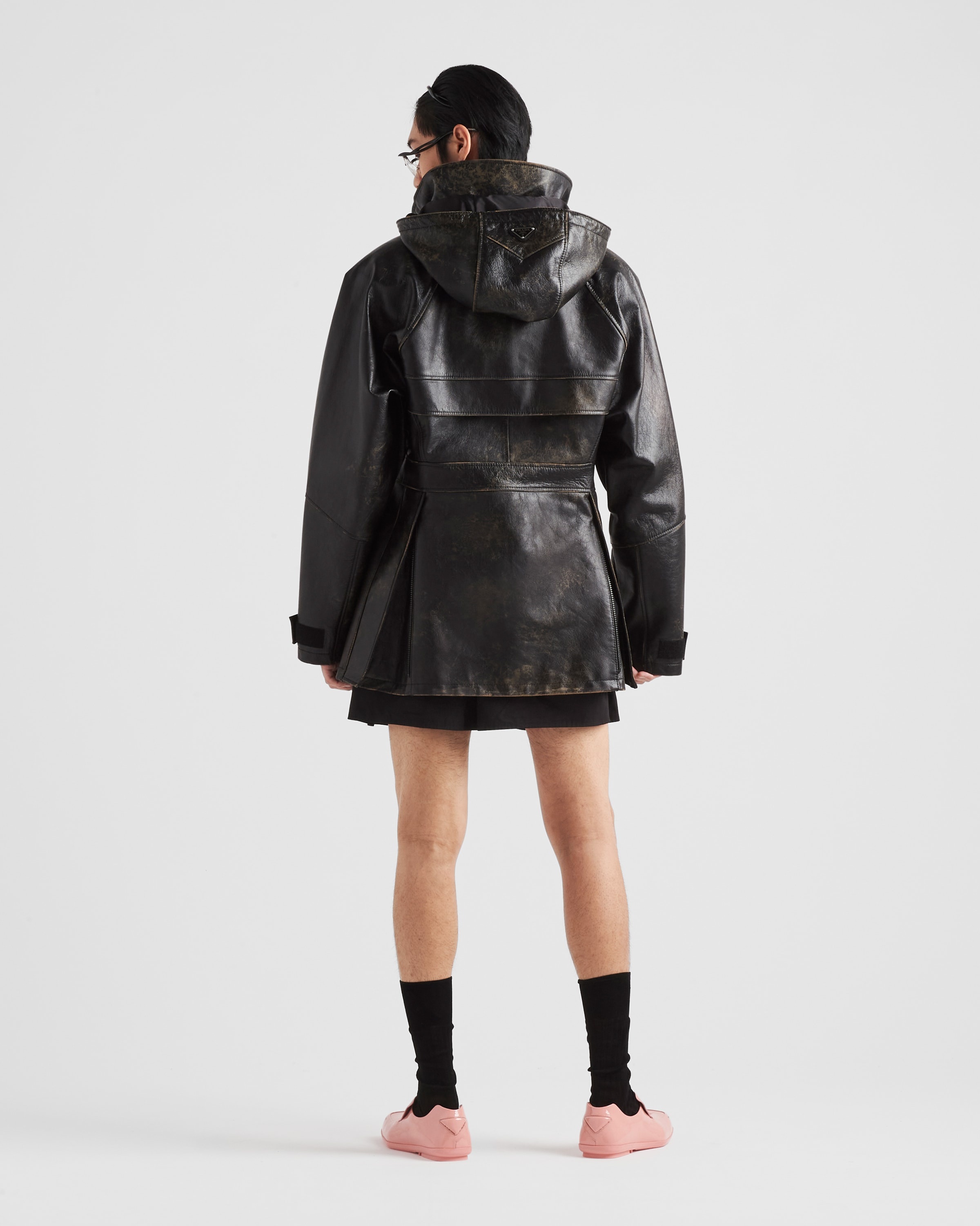 Leather caban jacket - 5
