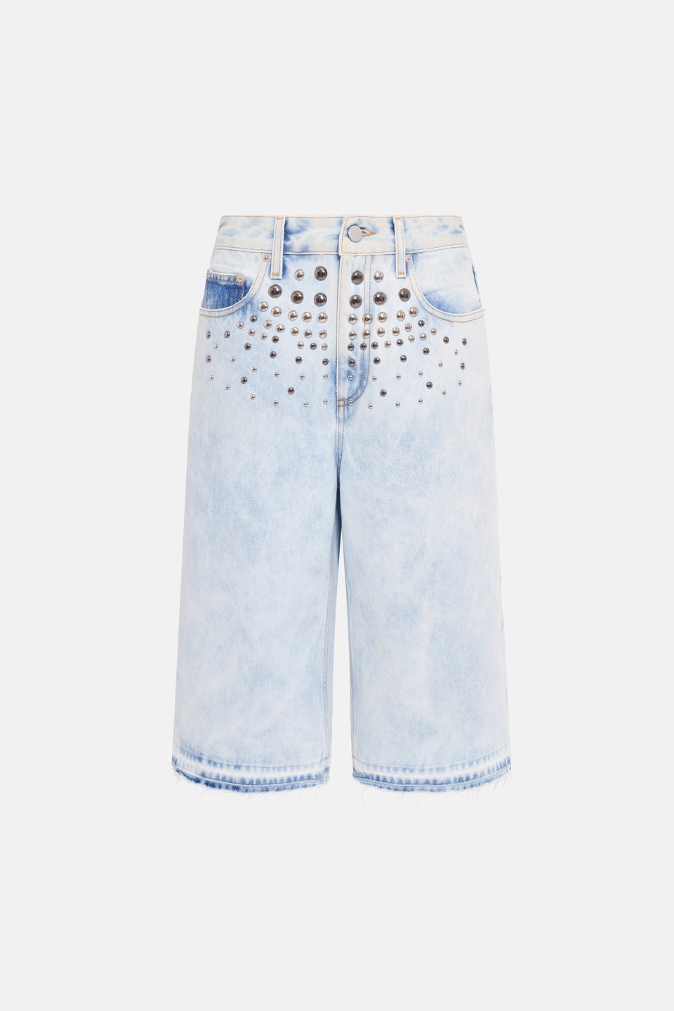 DENIM BERMUDA WITH STUDS - 1