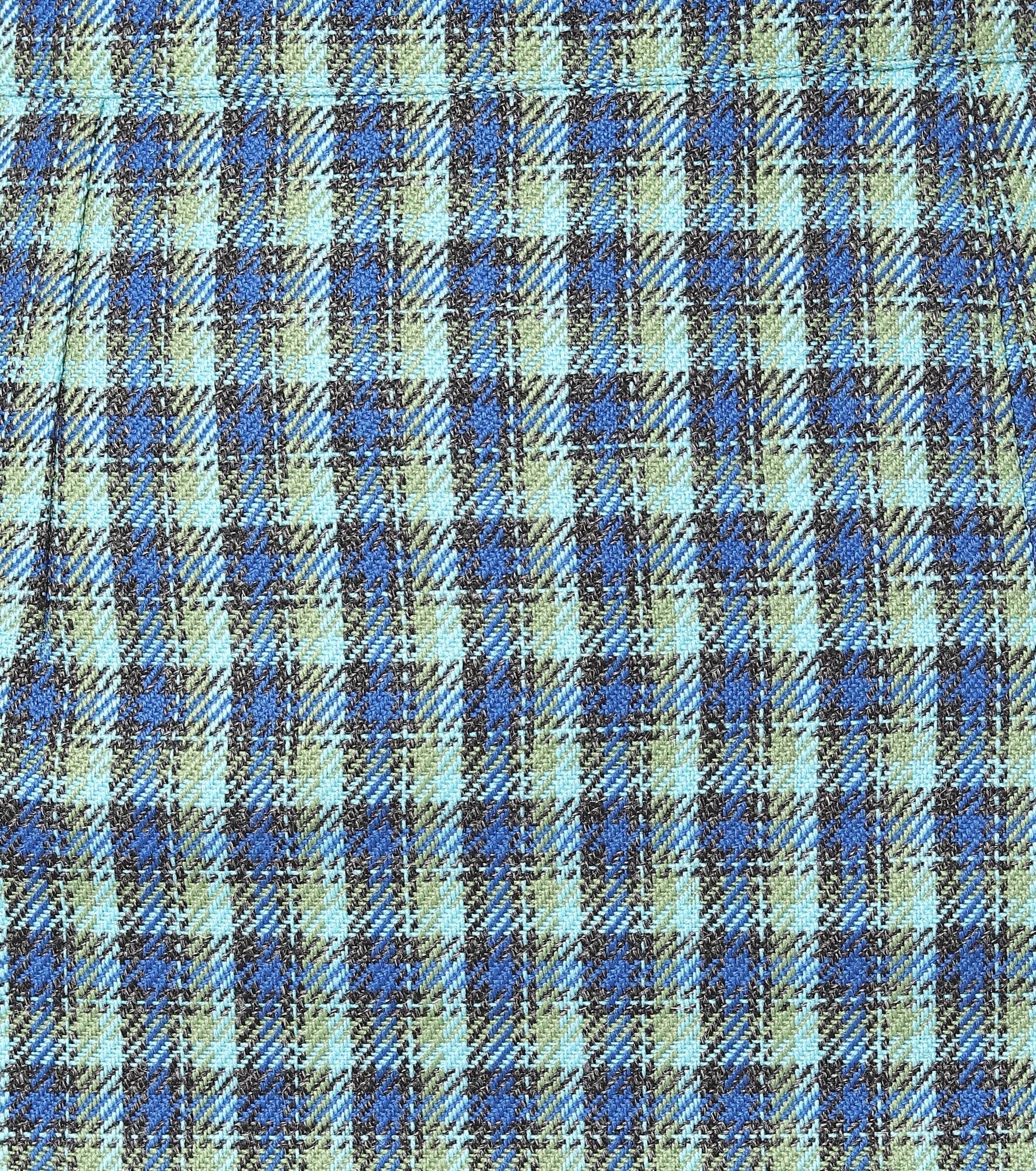 Checked wool pencil skirt - 4