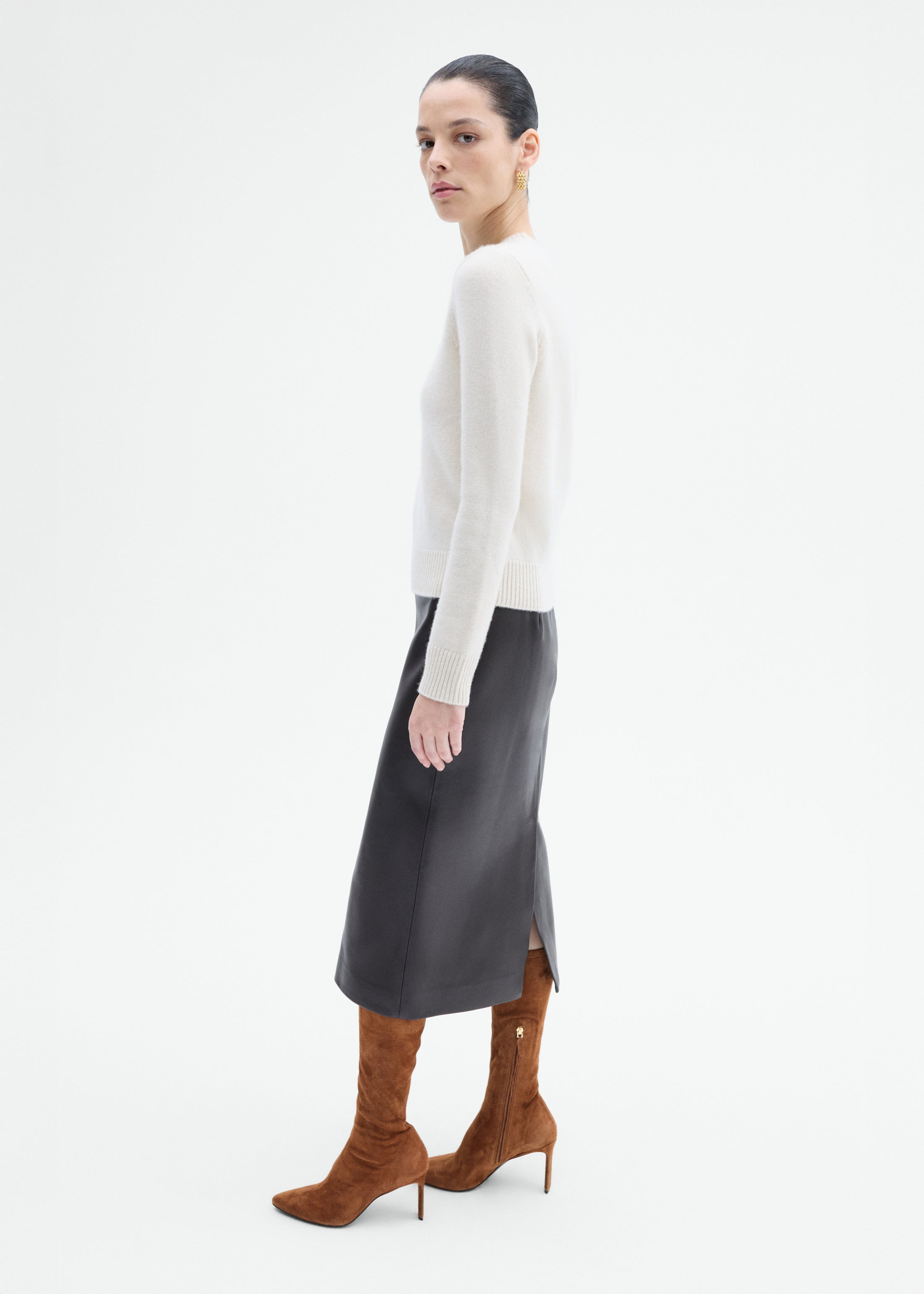 Crew Sweater in Cashmere - 4