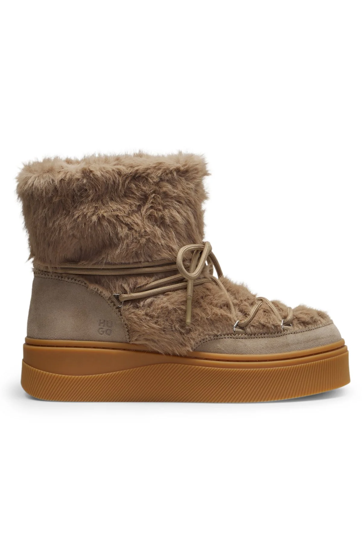 PLATFORM BOOTS WITH FAUX-FUR UPPERS - 1