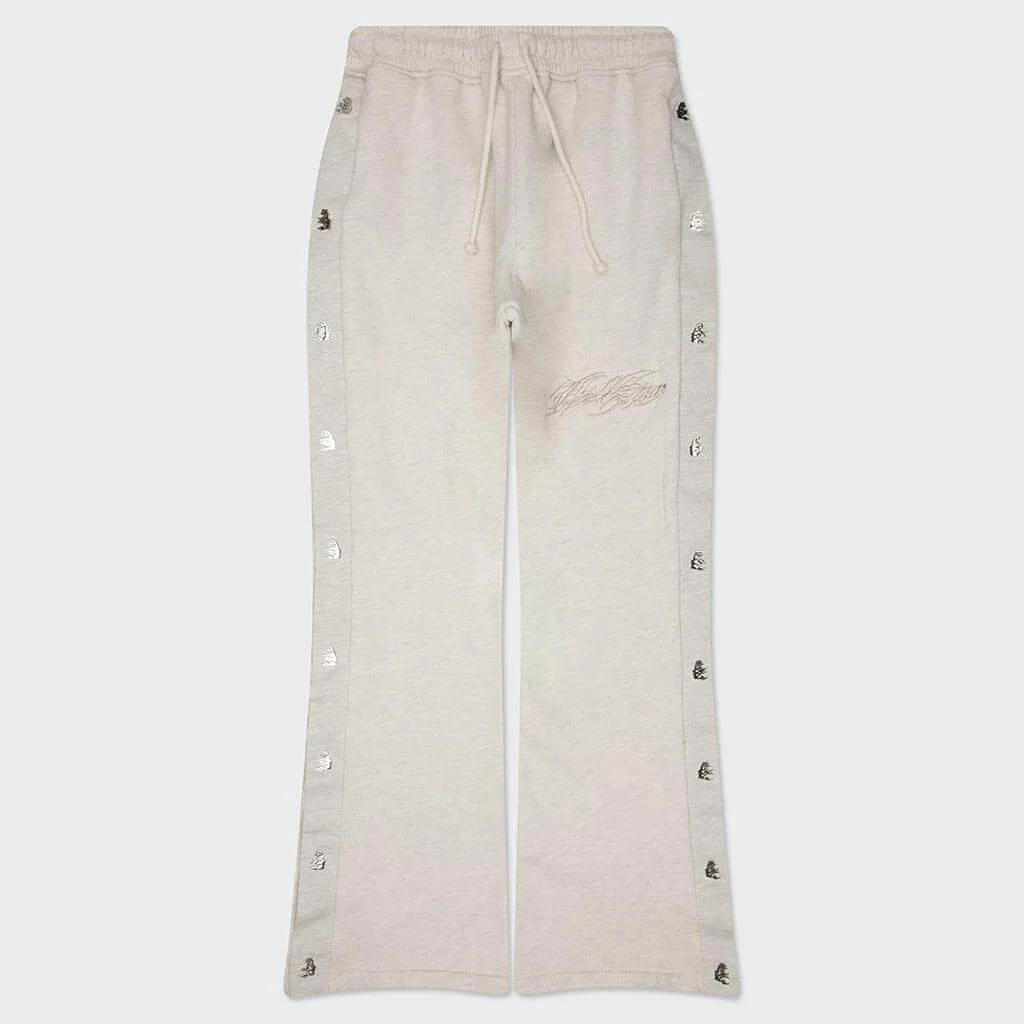 MIRRORFACE TATTOO LOGO SWEATPANT - GREY - 1