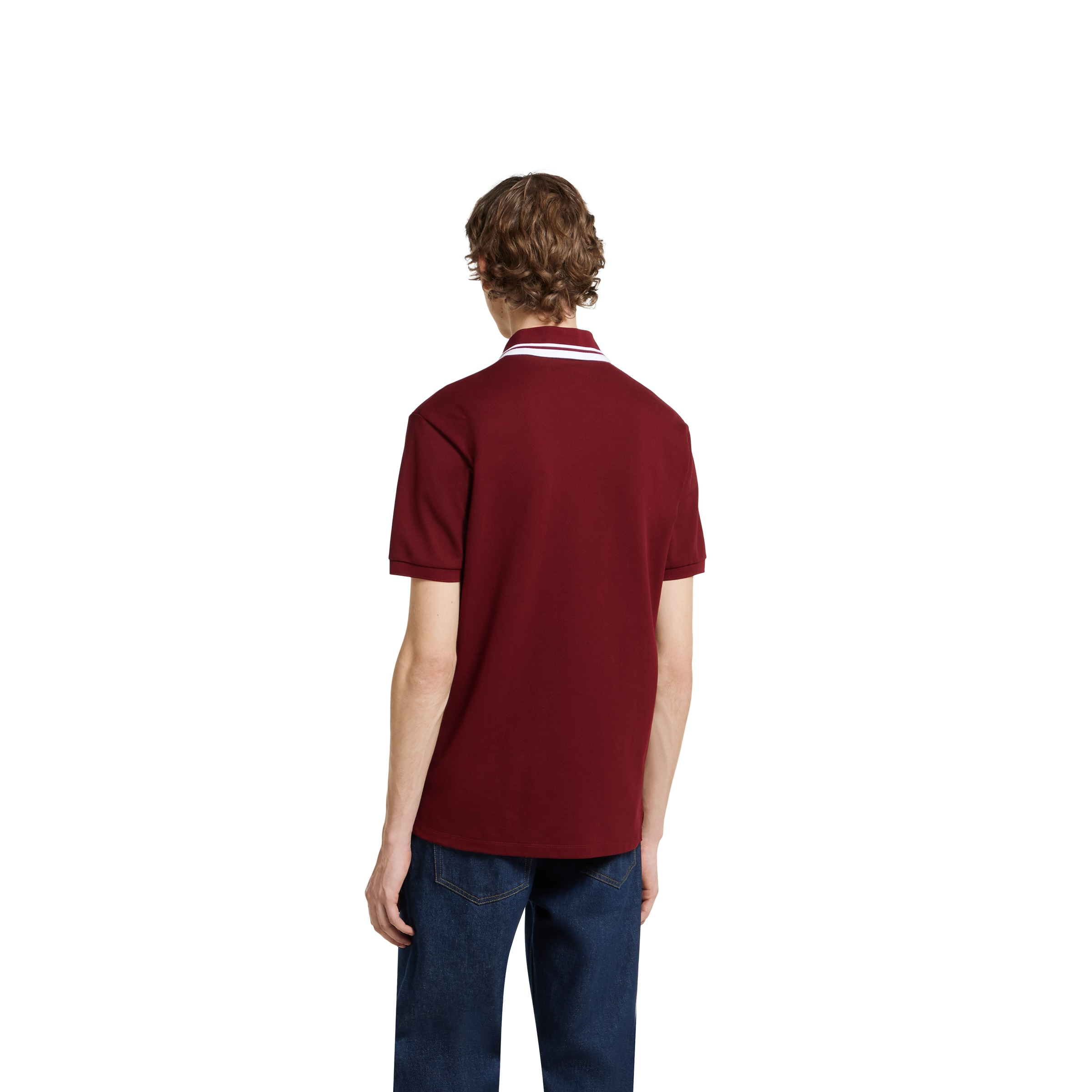 Cotton piquet polo shirt with embroidery - 4