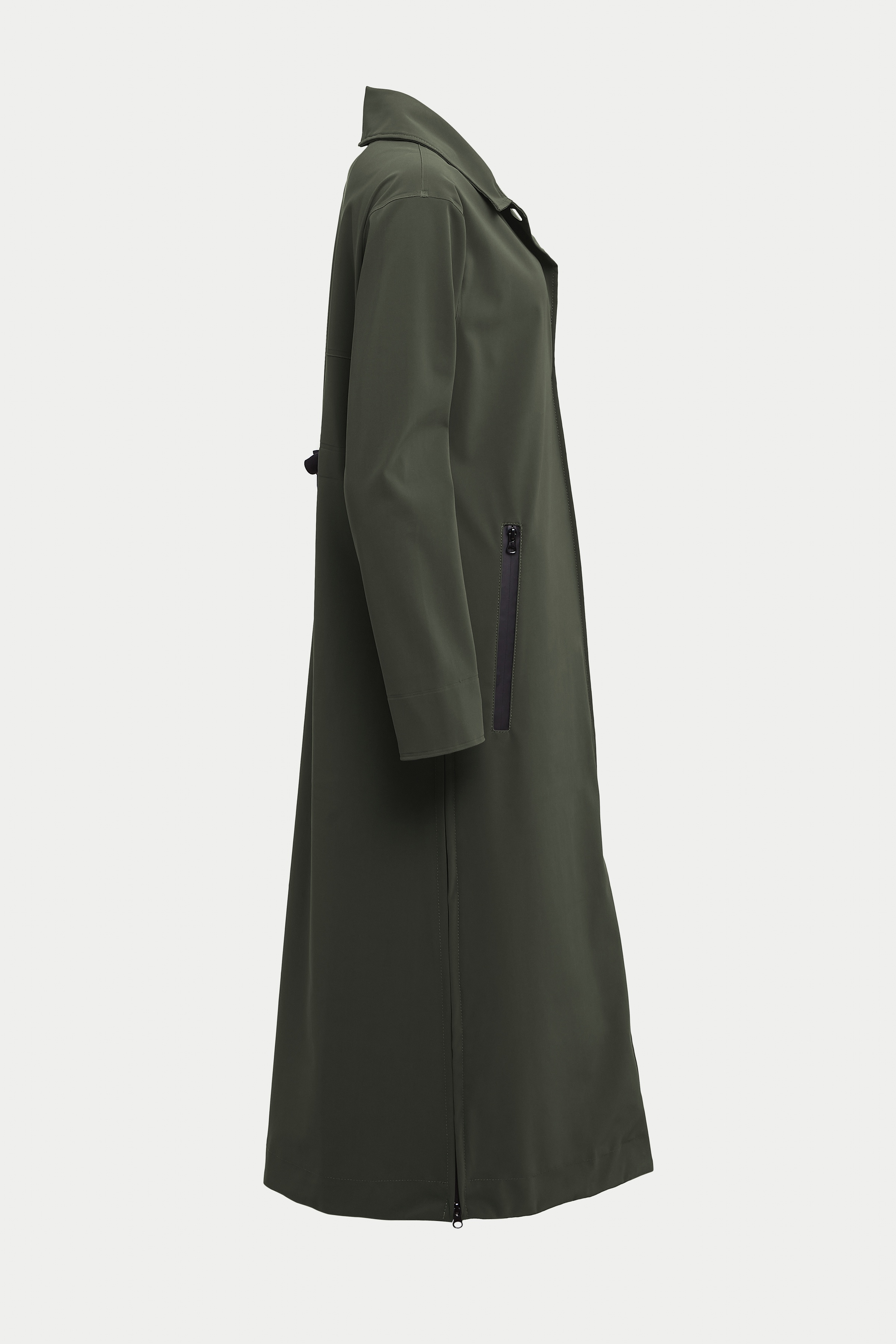 Hornstull Matte Long Raincoat Dark Green - 5