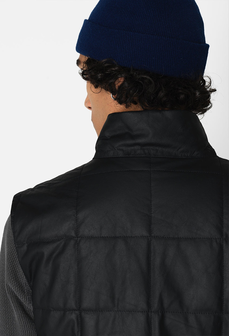 QUILTED LEATHER VEST 8