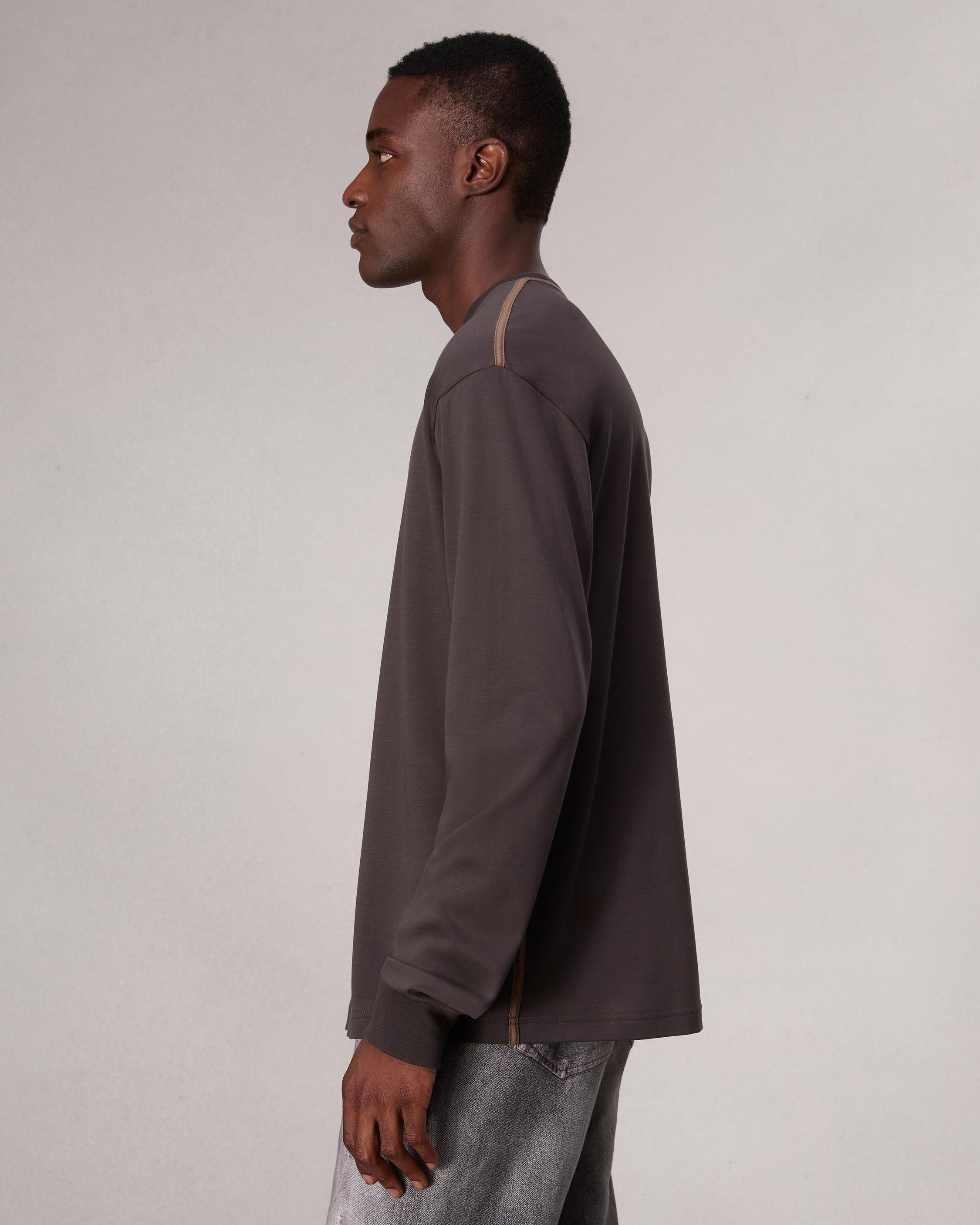 Relaxed Fit Contrast-Trim Cotton Tee - 4