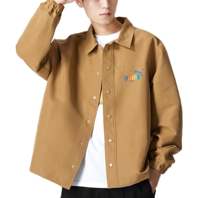 PUMA Graphic Coach Jacket 'Brown' 673601-63 - 3