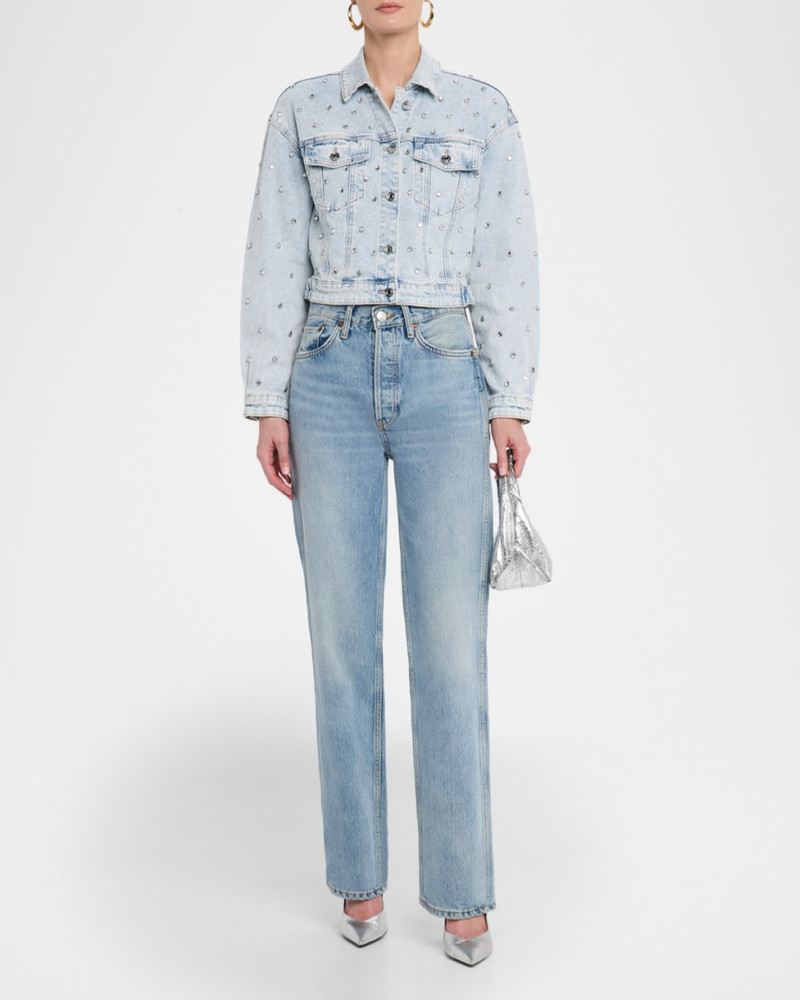 GENERATION LOVE Toddie Embellished Denim Jacket outlook