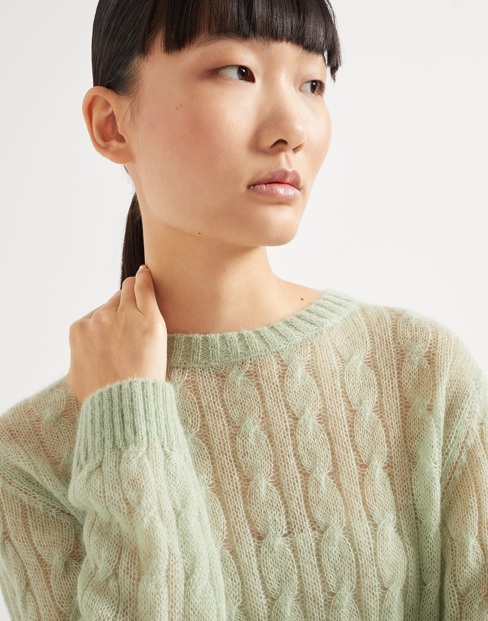 Mohair and wool cable knit sweater - 3