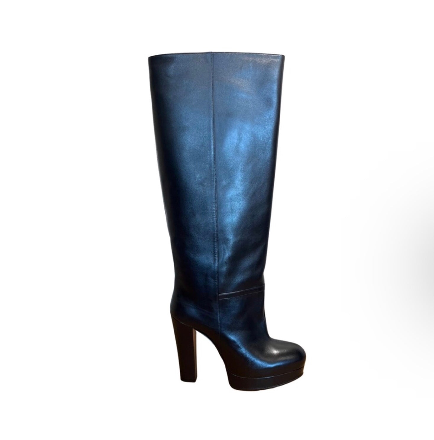 Gucci Ribbed Leather platform knee boots - 3