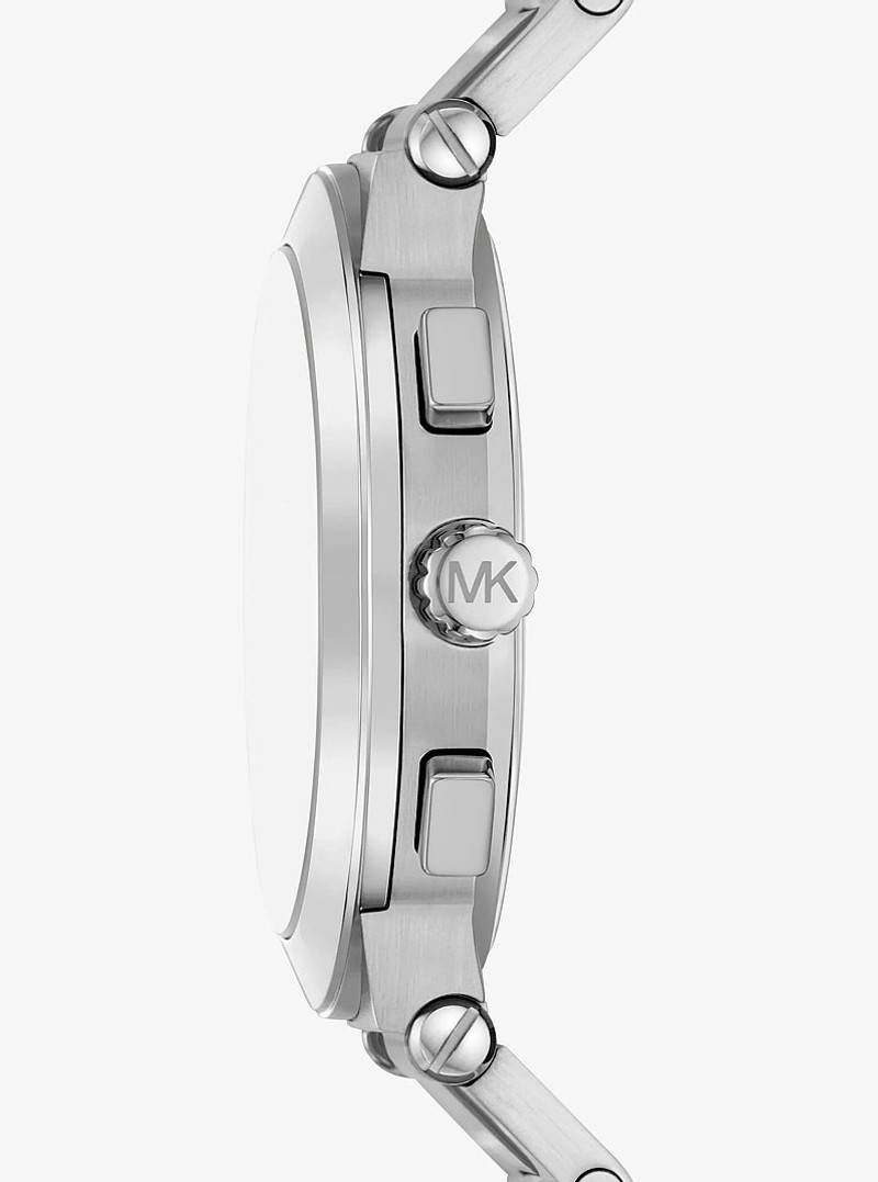 MICHAEL KORS Oversized Billie Silver-Tone Watch and Bracelet Gift Set outlook