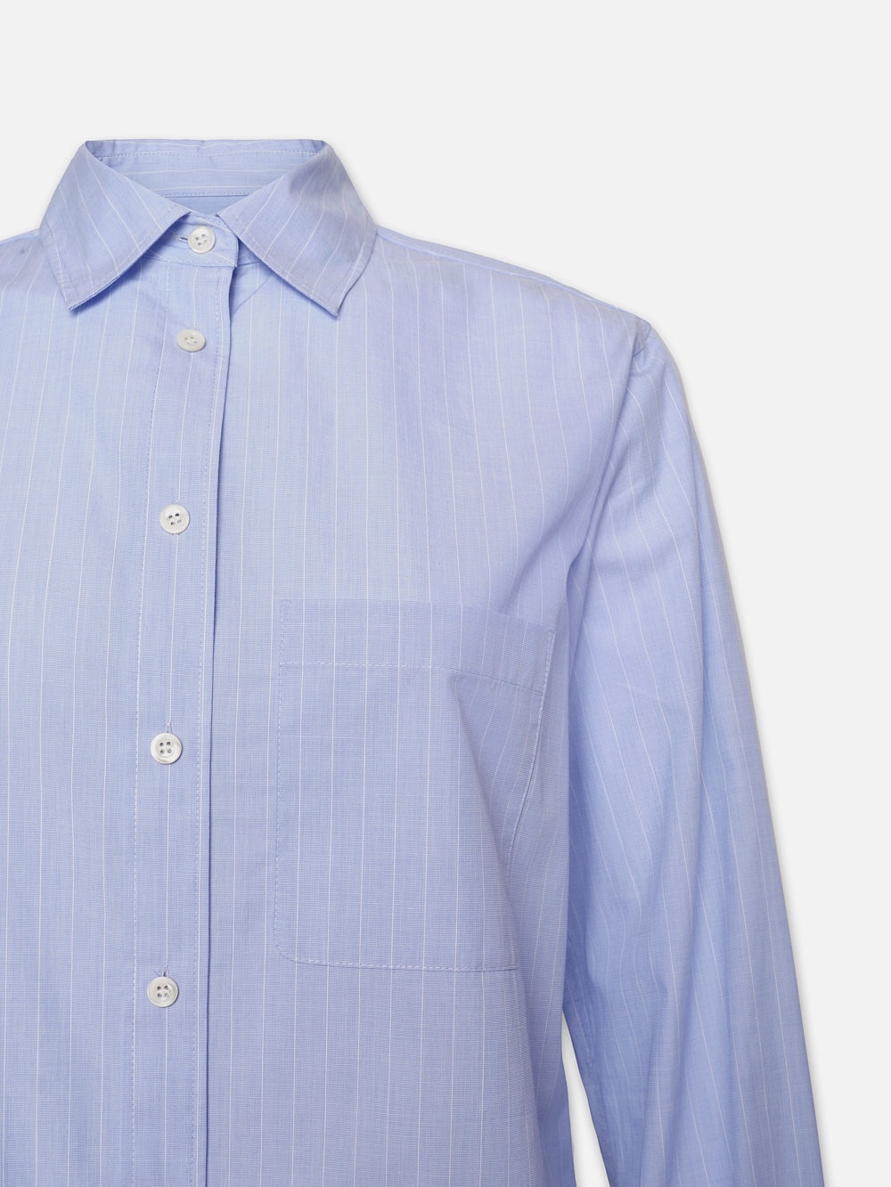 The Borrowed Pocket Shirt in Chambray Blue - 3