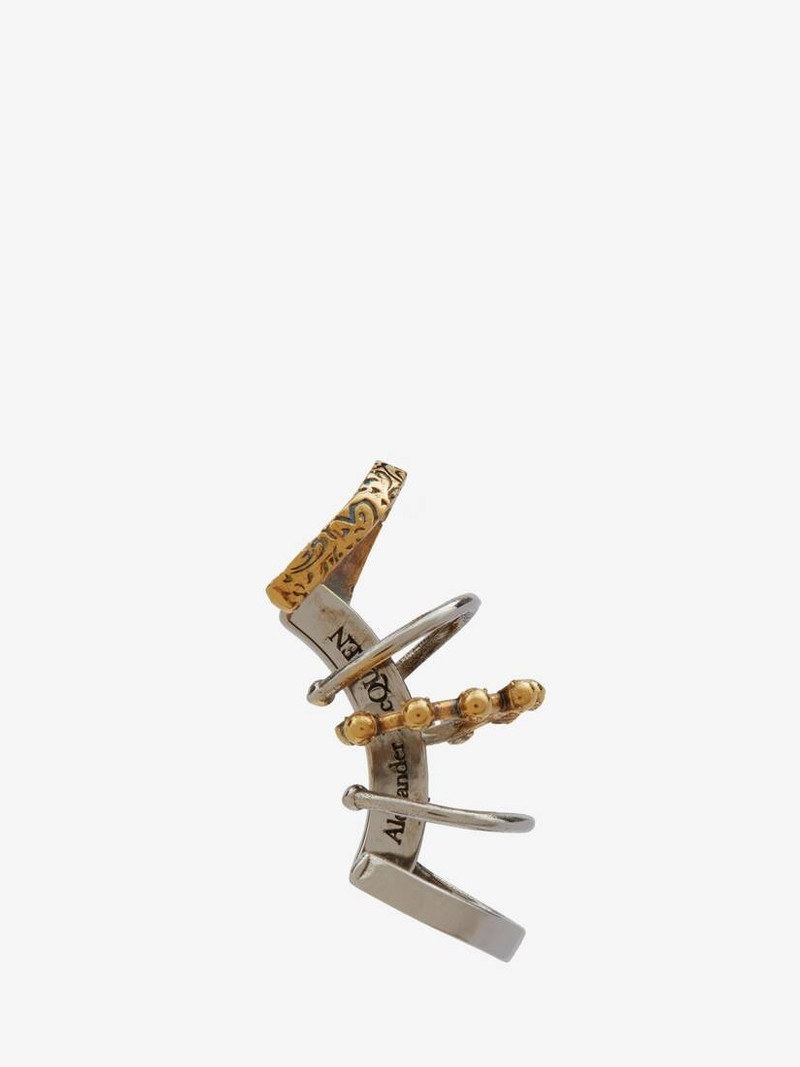 Punk Ear Cuff in Antique Silver 1