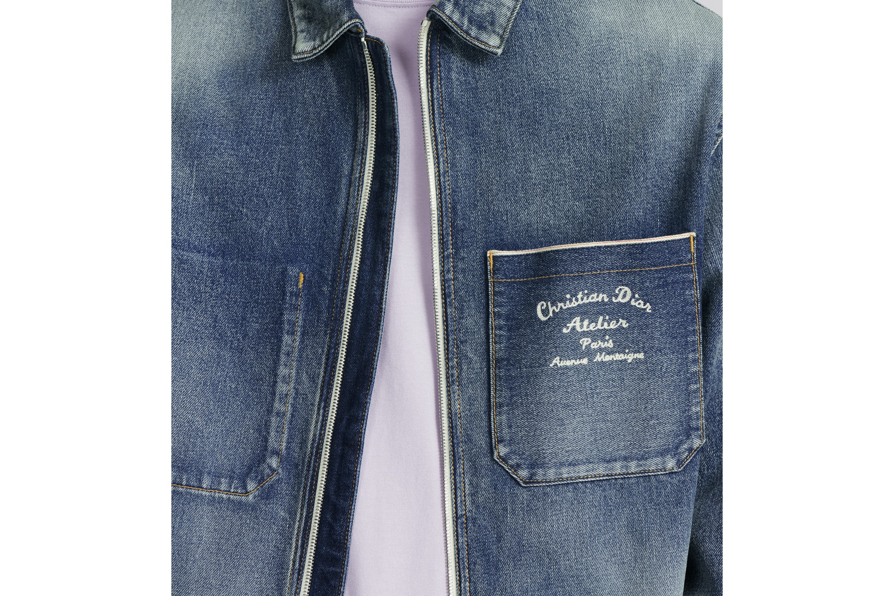 Christian Dior Couture Reversible Shirt Blue Cotton Denim