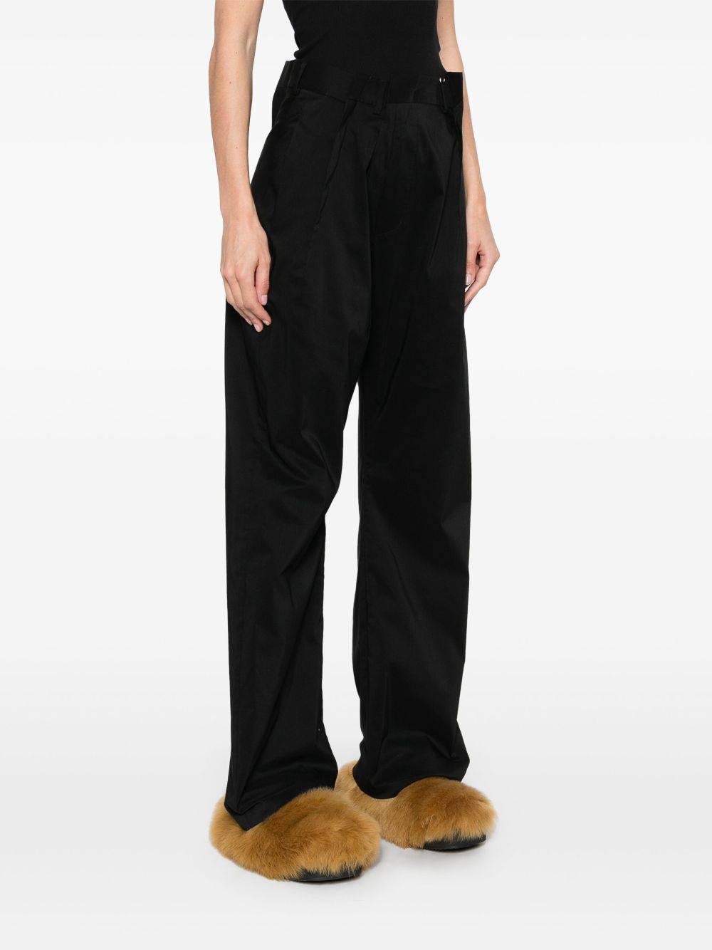 pleat-detailing trousers - 3