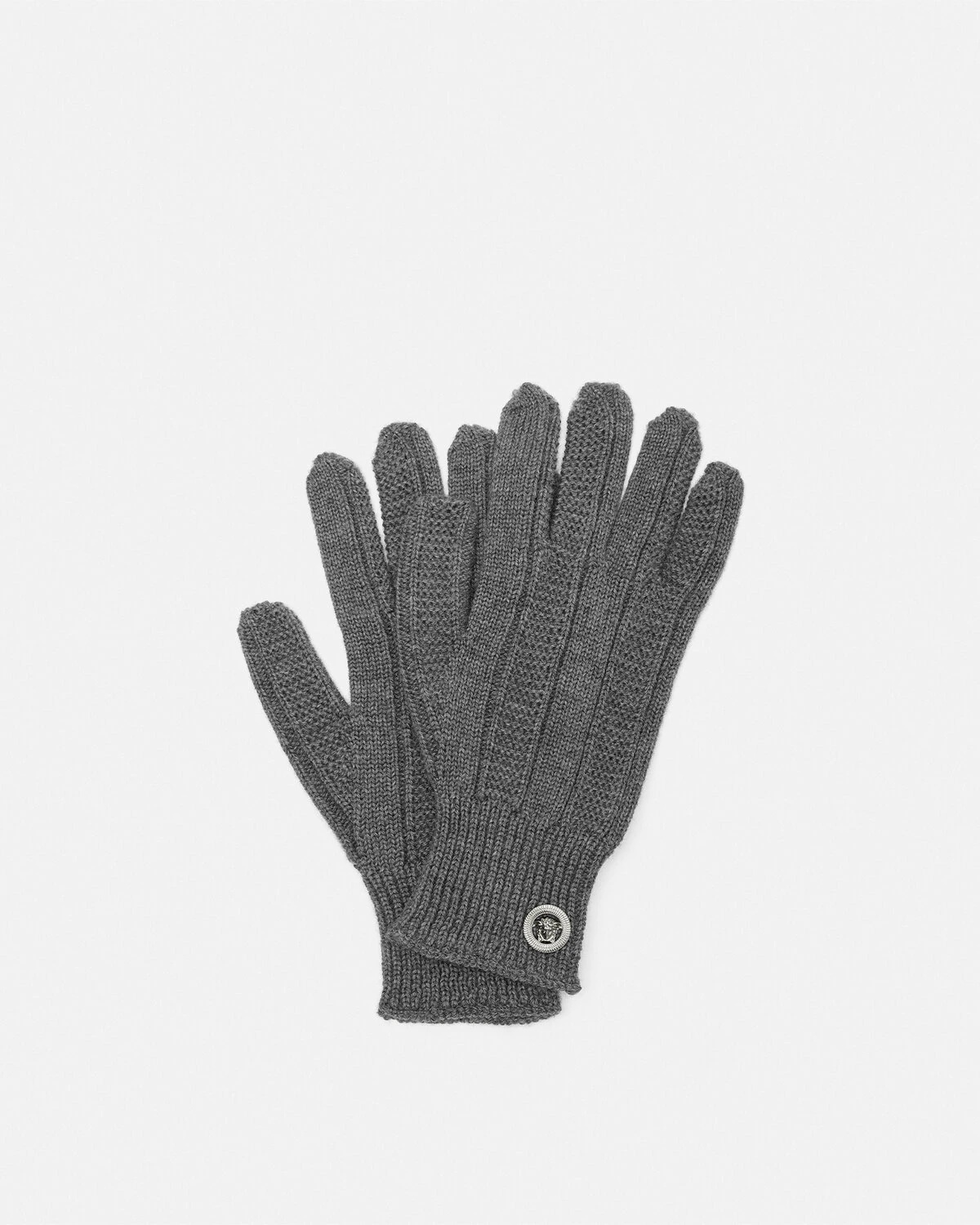 Medusa Ribbed Knit Gloves - 1