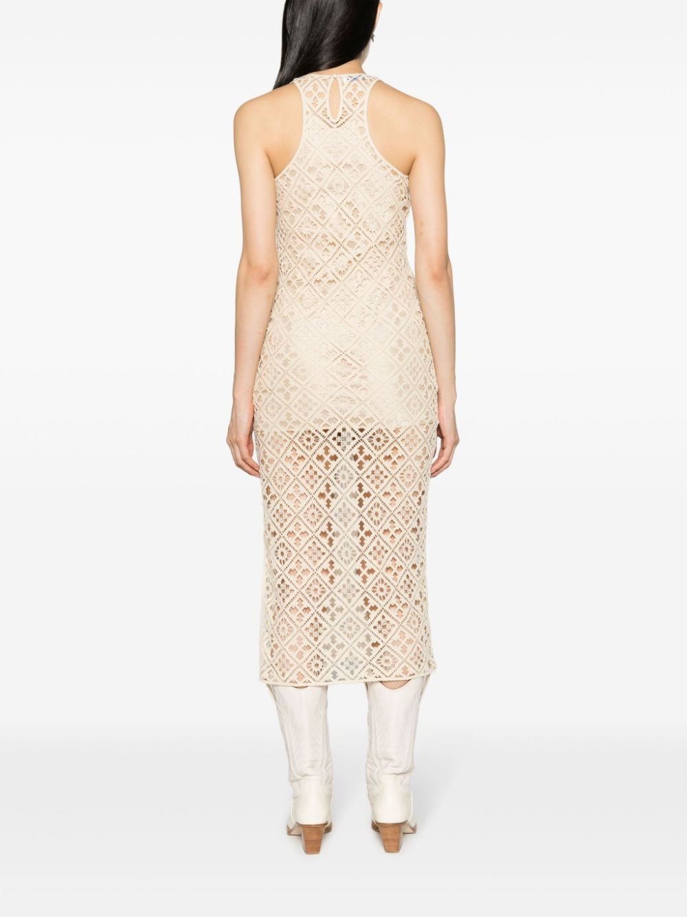 Arrows crochet midi dress - 4