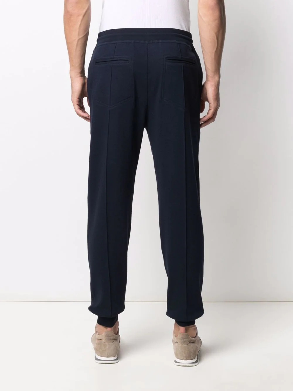 tapered-leg pintuck-detail track pants - 4