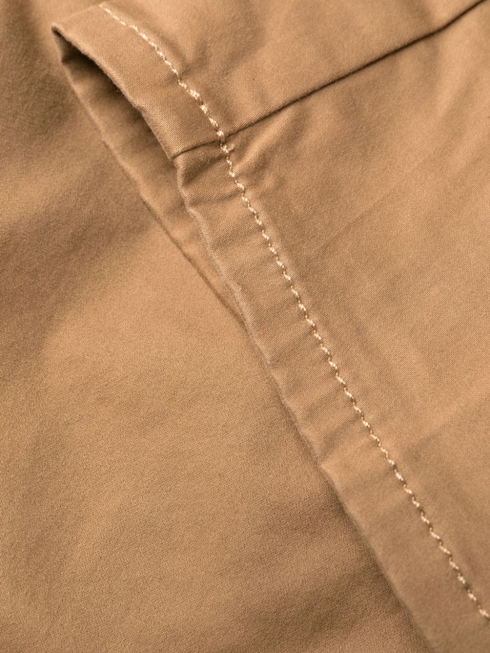 zip-detail tapered-leg trousers - 7
