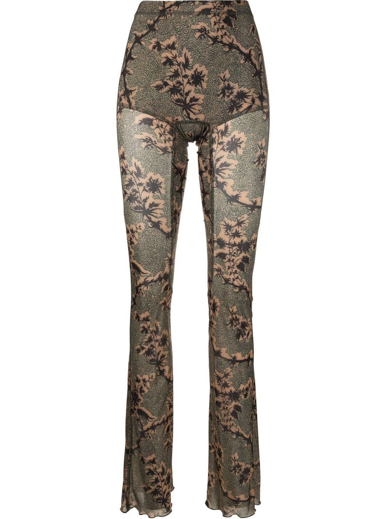 Halycon semi-sheer printed leggings 1