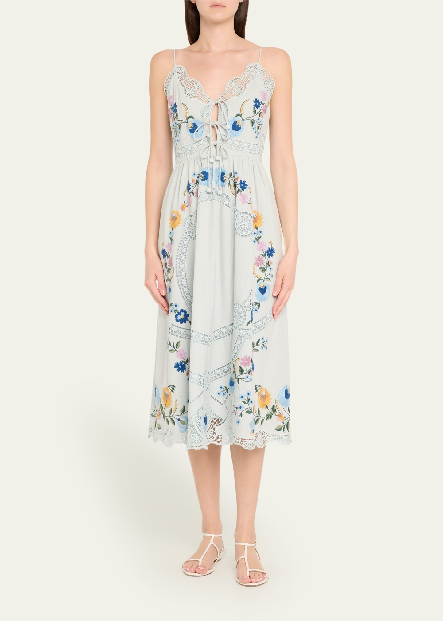 Celia Floral Embroidered Slip Dress - 2
