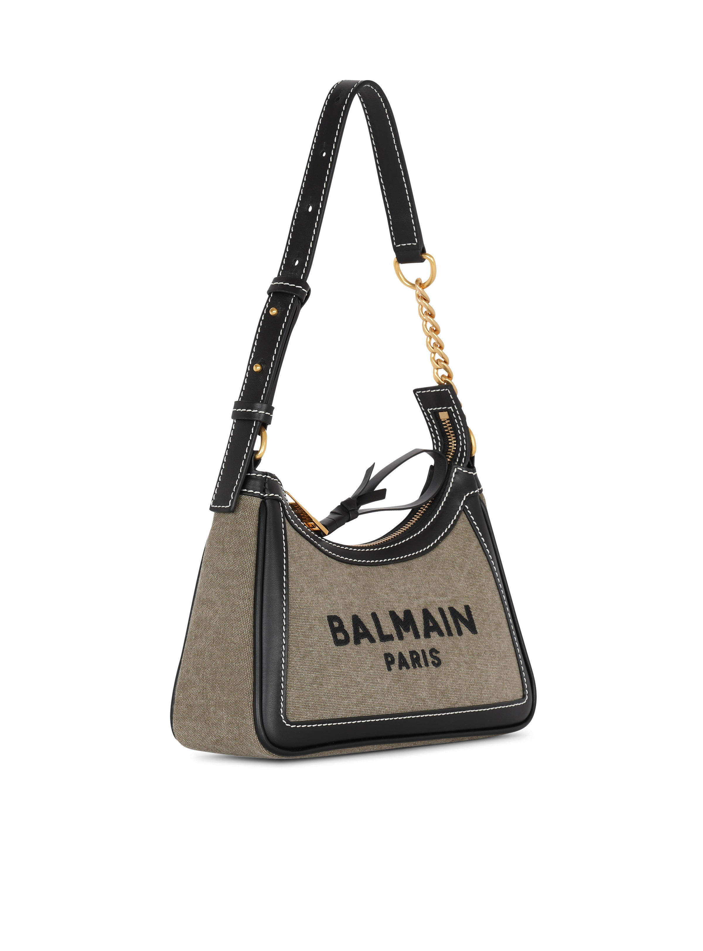 B-Army canvas bag with leather inserts - 3