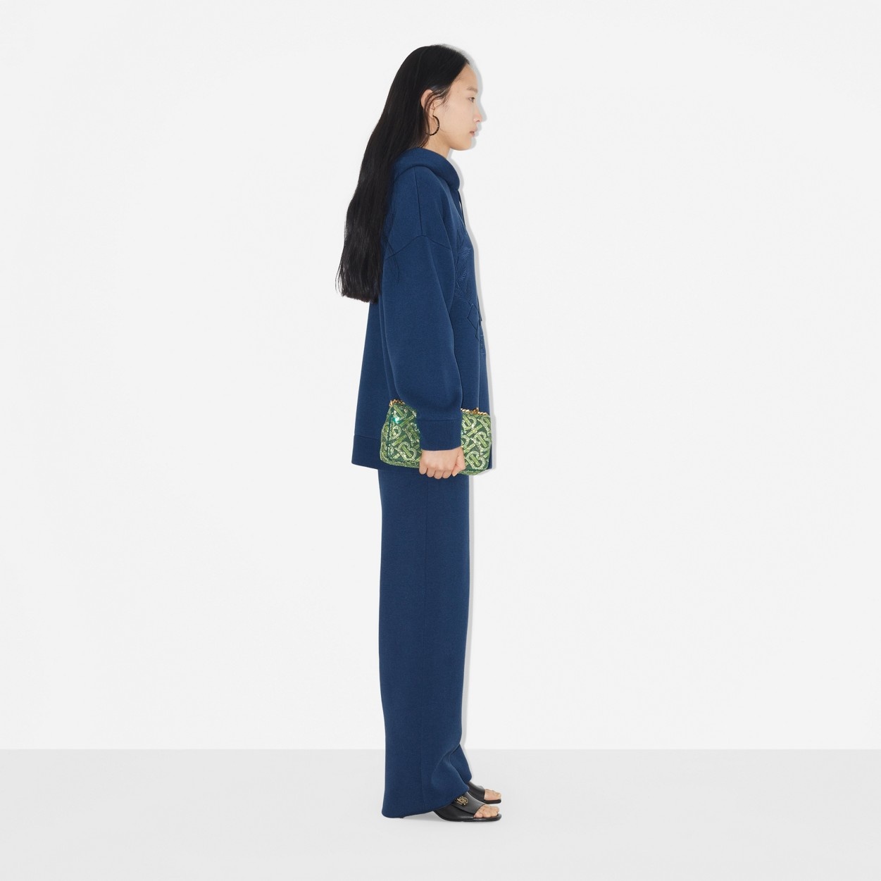 Embroidered Logo Cashmere Blend Jogging Pants - 3