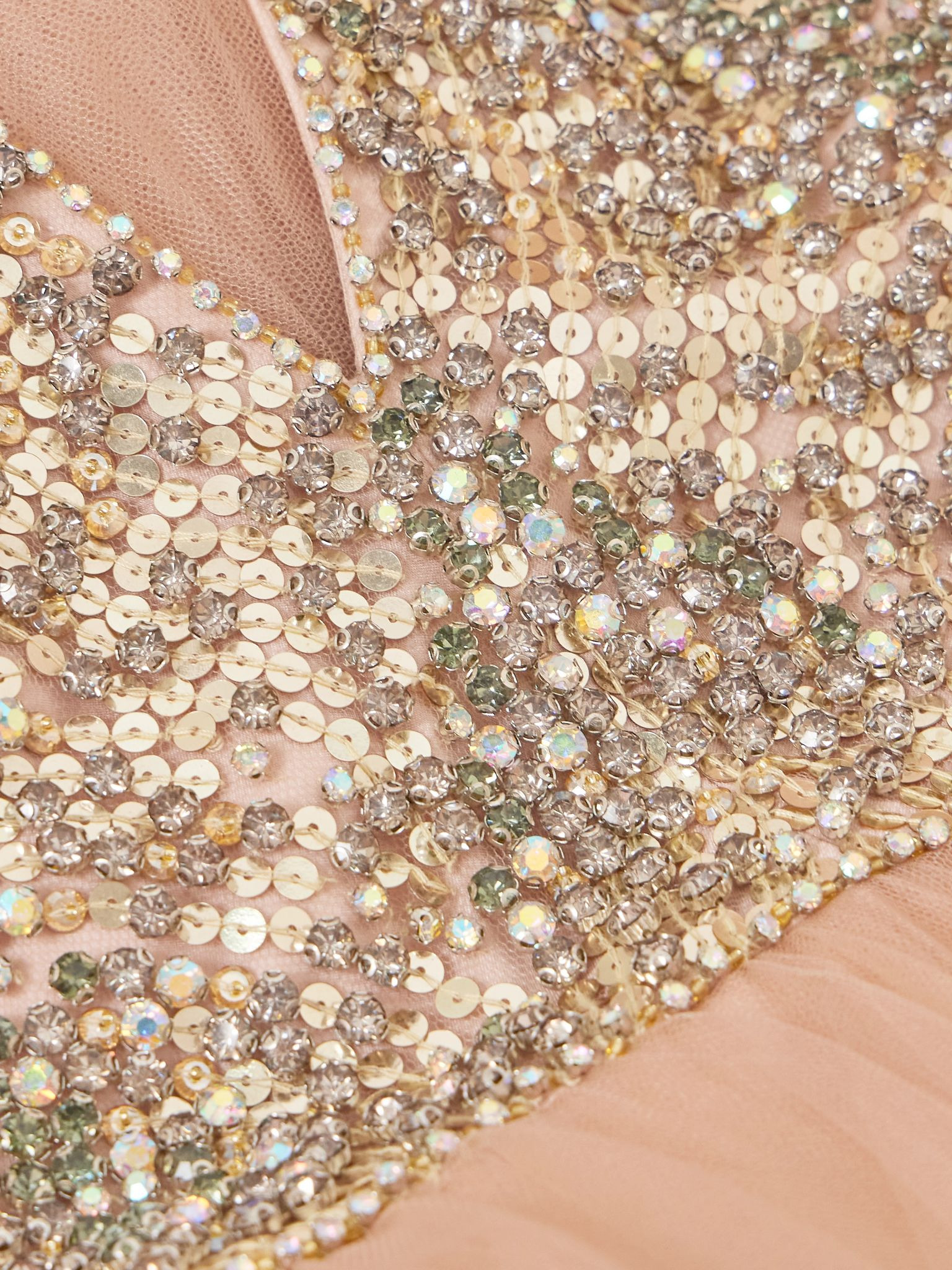 Tidal embellished tulle gown Beige - 4