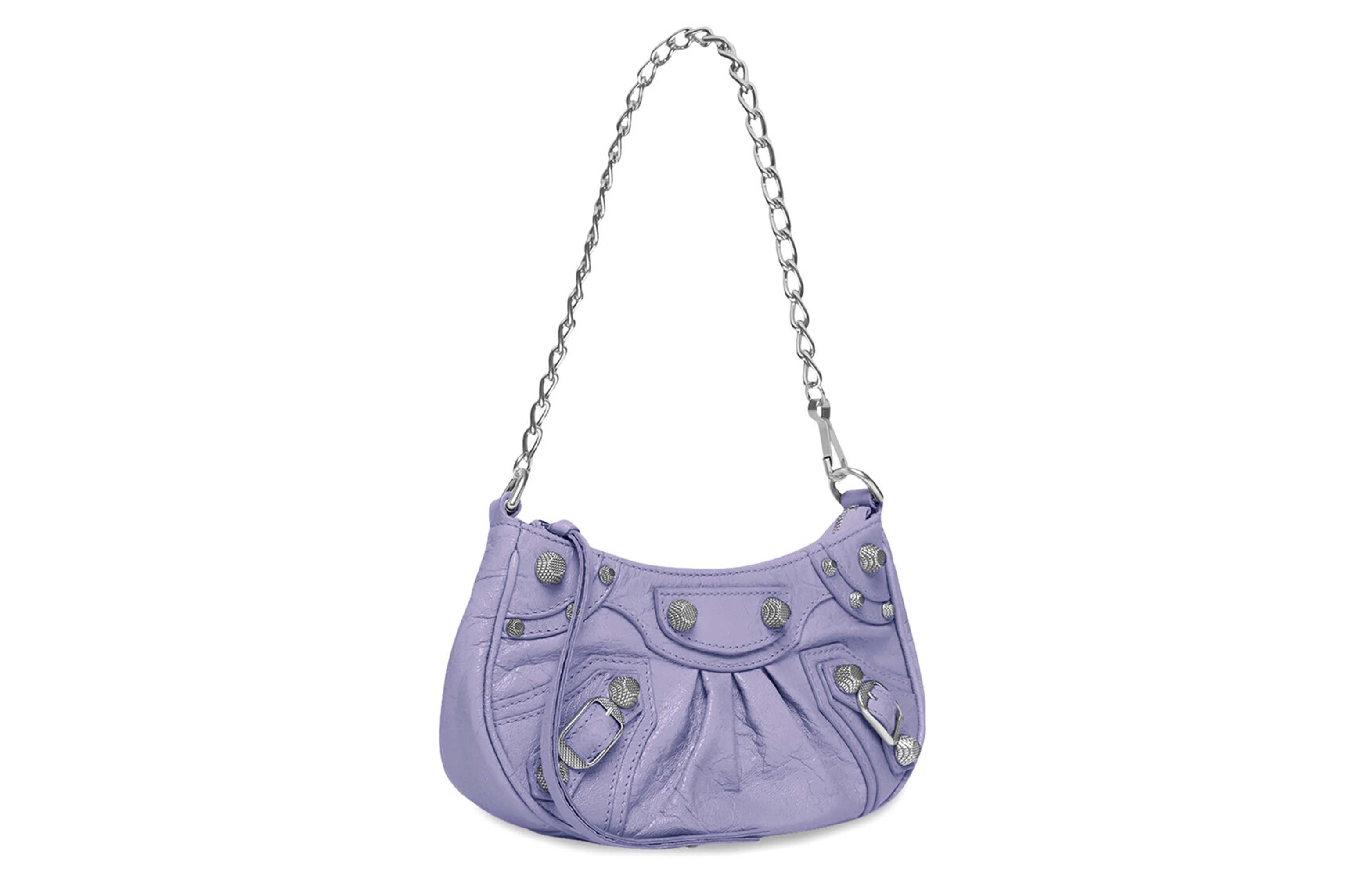(WMNS) Balenciaga Le Cagole Mini Bag with Chain 'Lilac' 6958141VG9Y5304 - 3