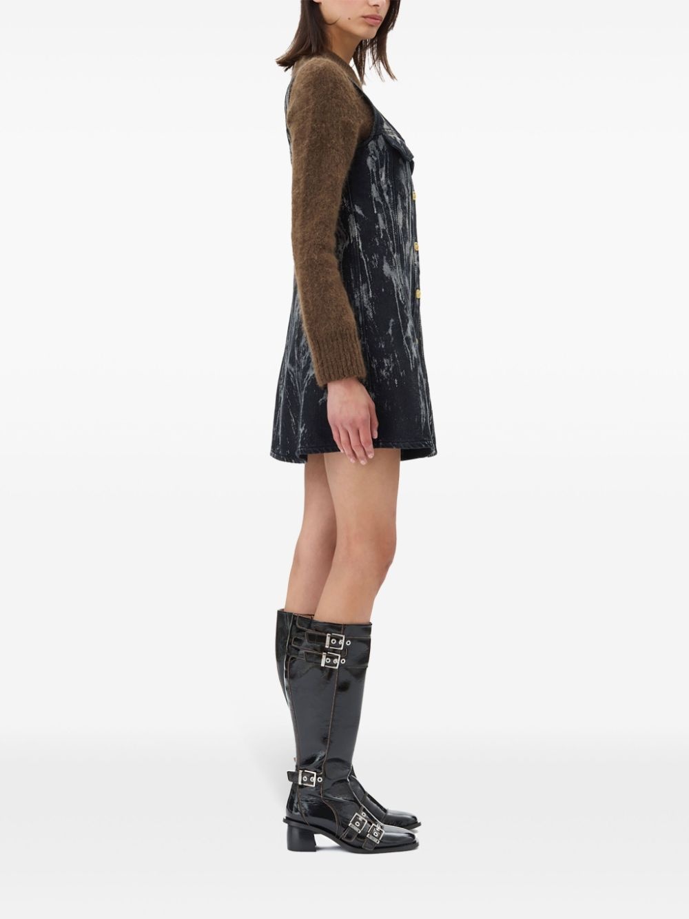 brushed-finish mini dress - 3