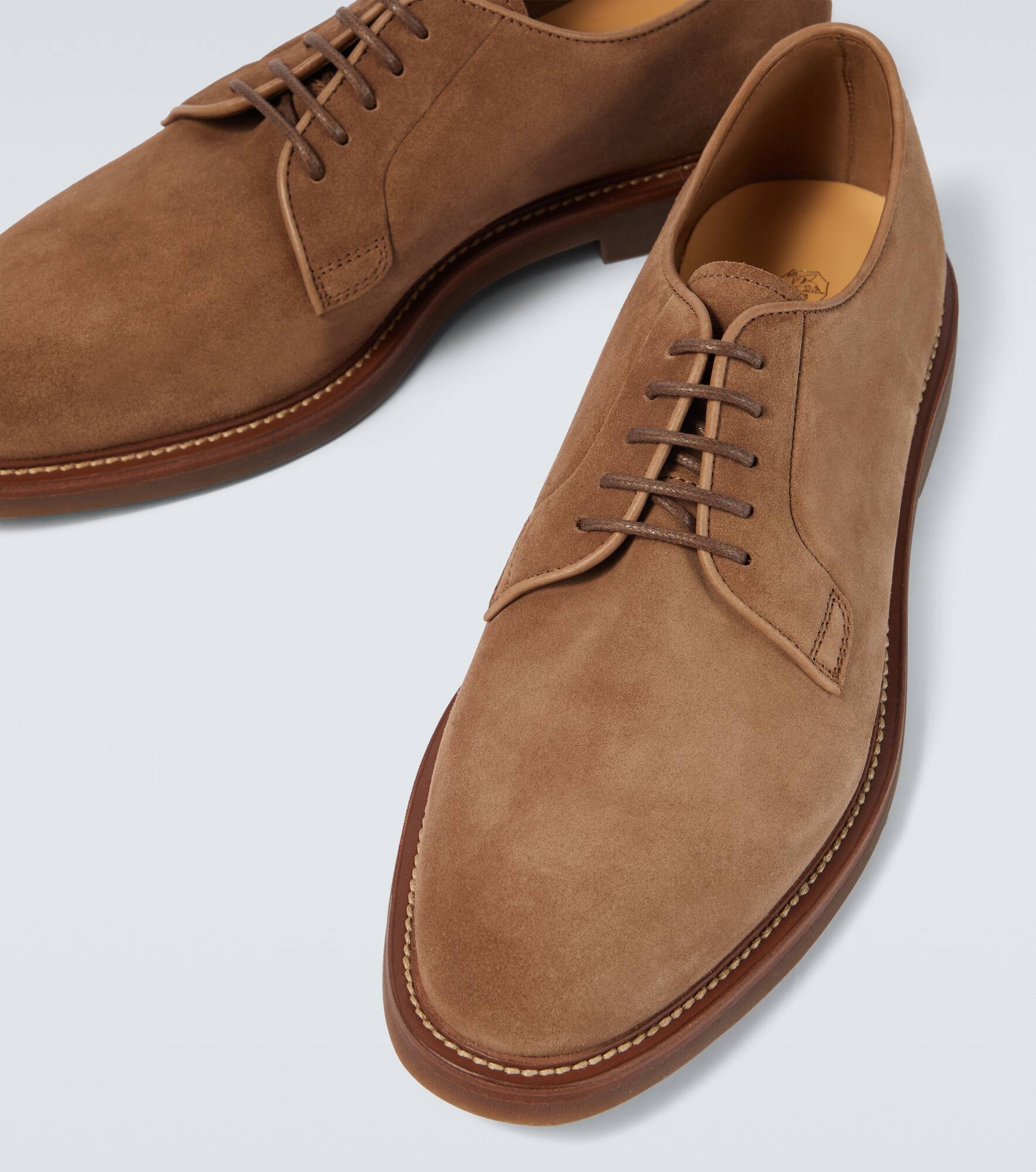 Lace-up leather Derby shoes - 3