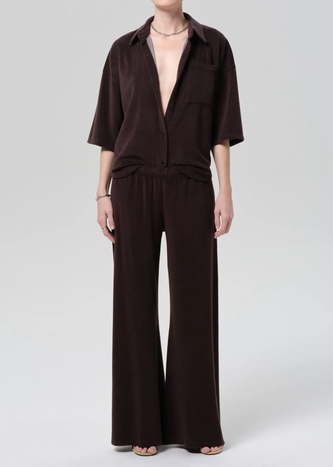 Francis Knit Shirt In Chocolate - 1