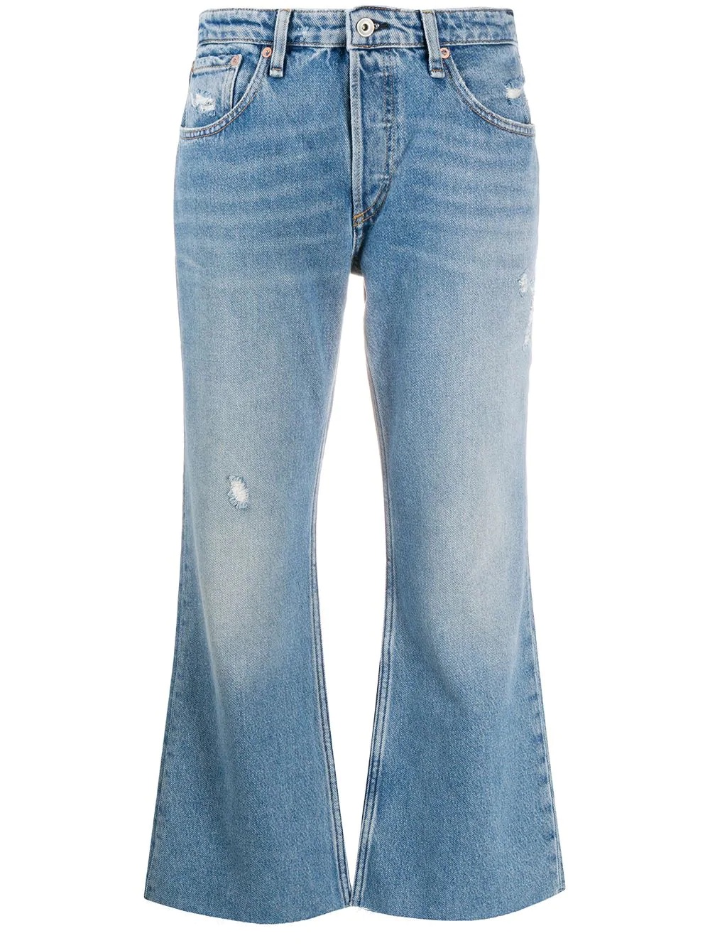 flared cropped jeans - 1