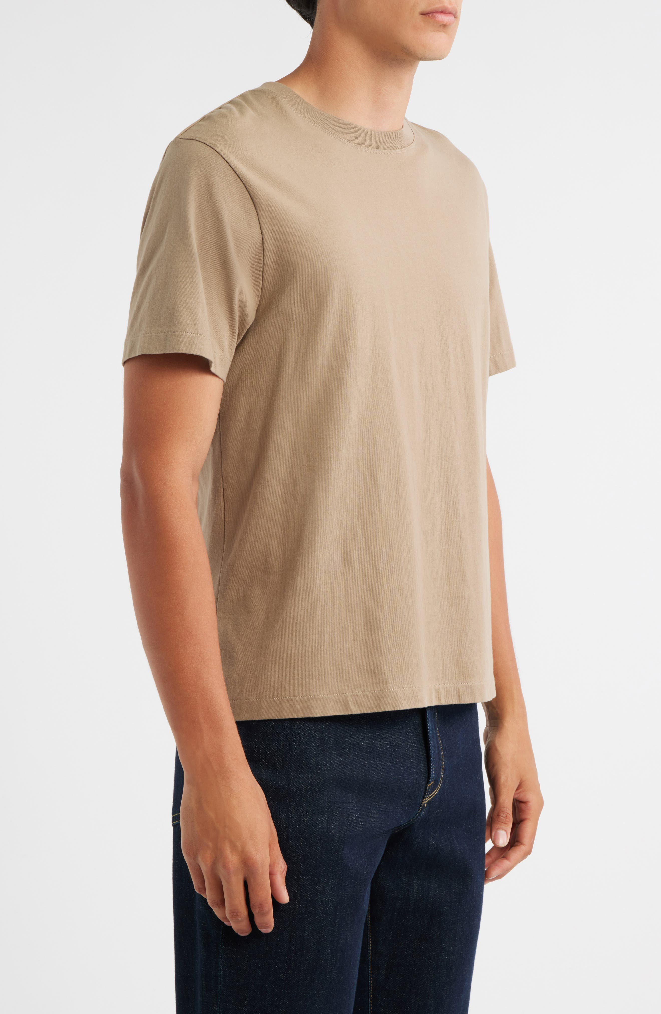 FRAME Logo Cotton T-Shirt in Latte Brown at Nordstrom - 3