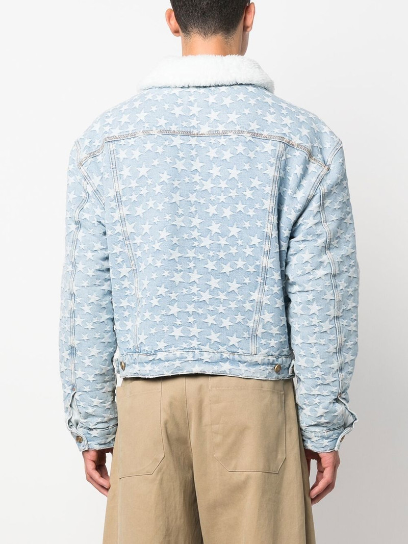 star-jacquard denim jacket 5