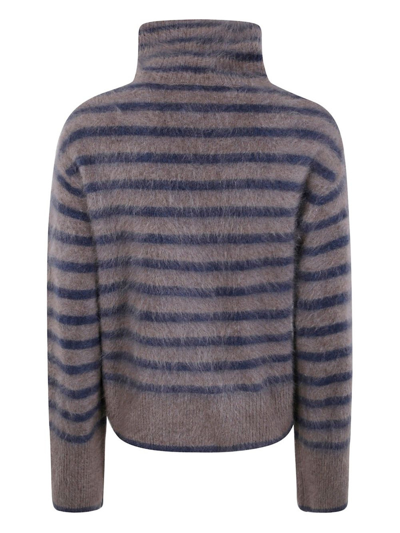 LISA YANG The Floren brushed striped turtleneck sweater outlook
