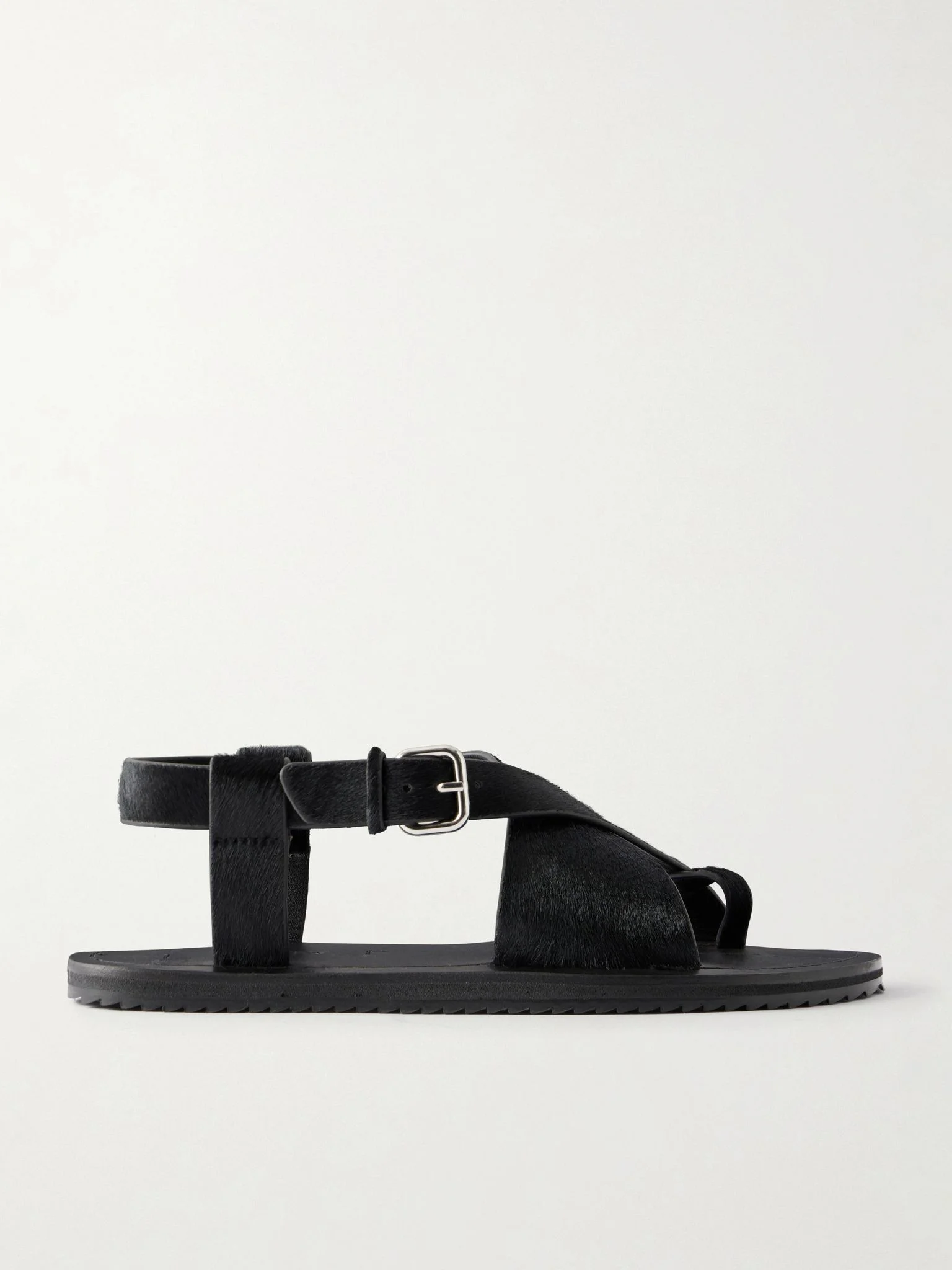 Ora pony hair sandals Black - 1