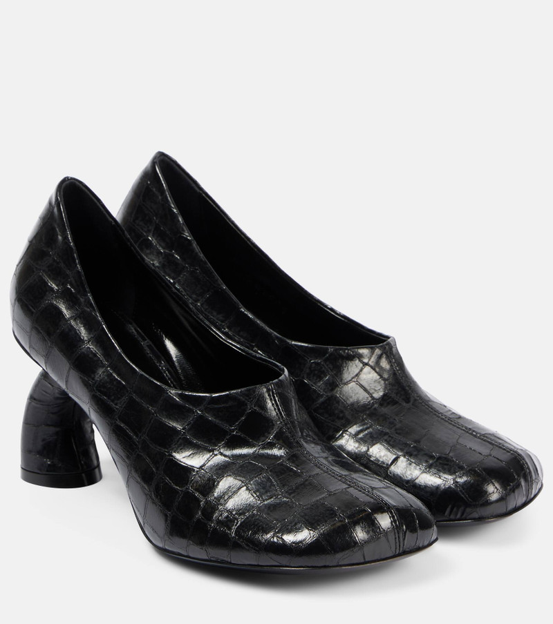 75 croc-effect metallic leather pumps - 1