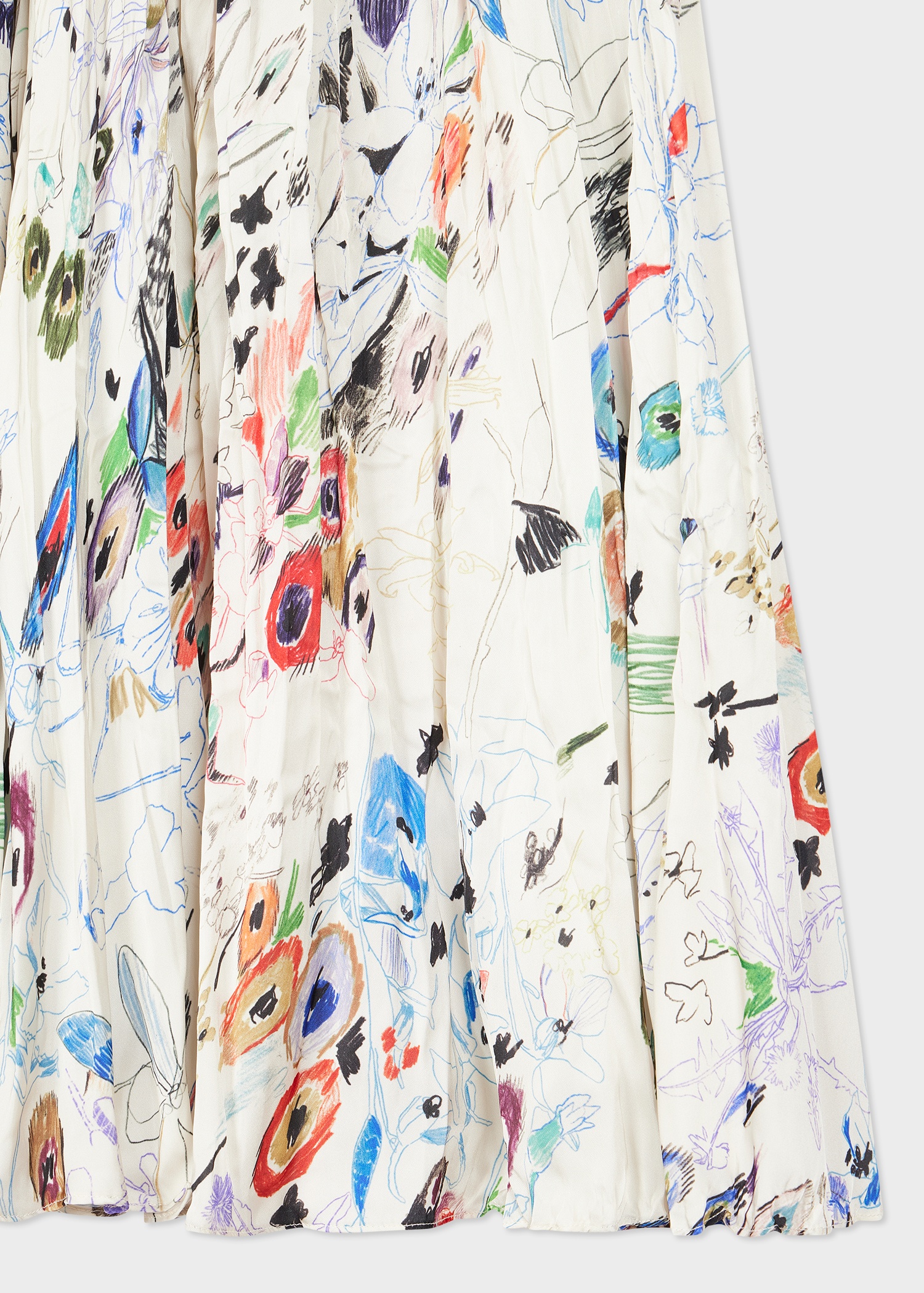 Women's 'Sketchbook Botanical' Crinkle Skirt - 2