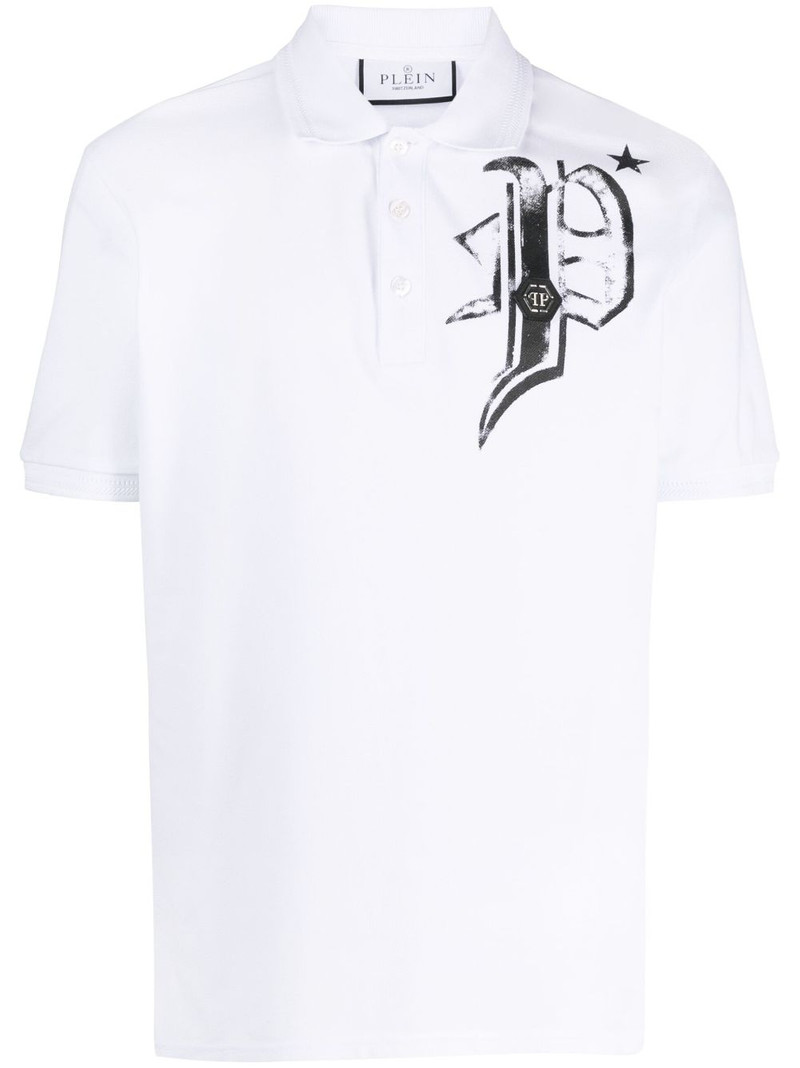 logo-print cotton polo shirt 1