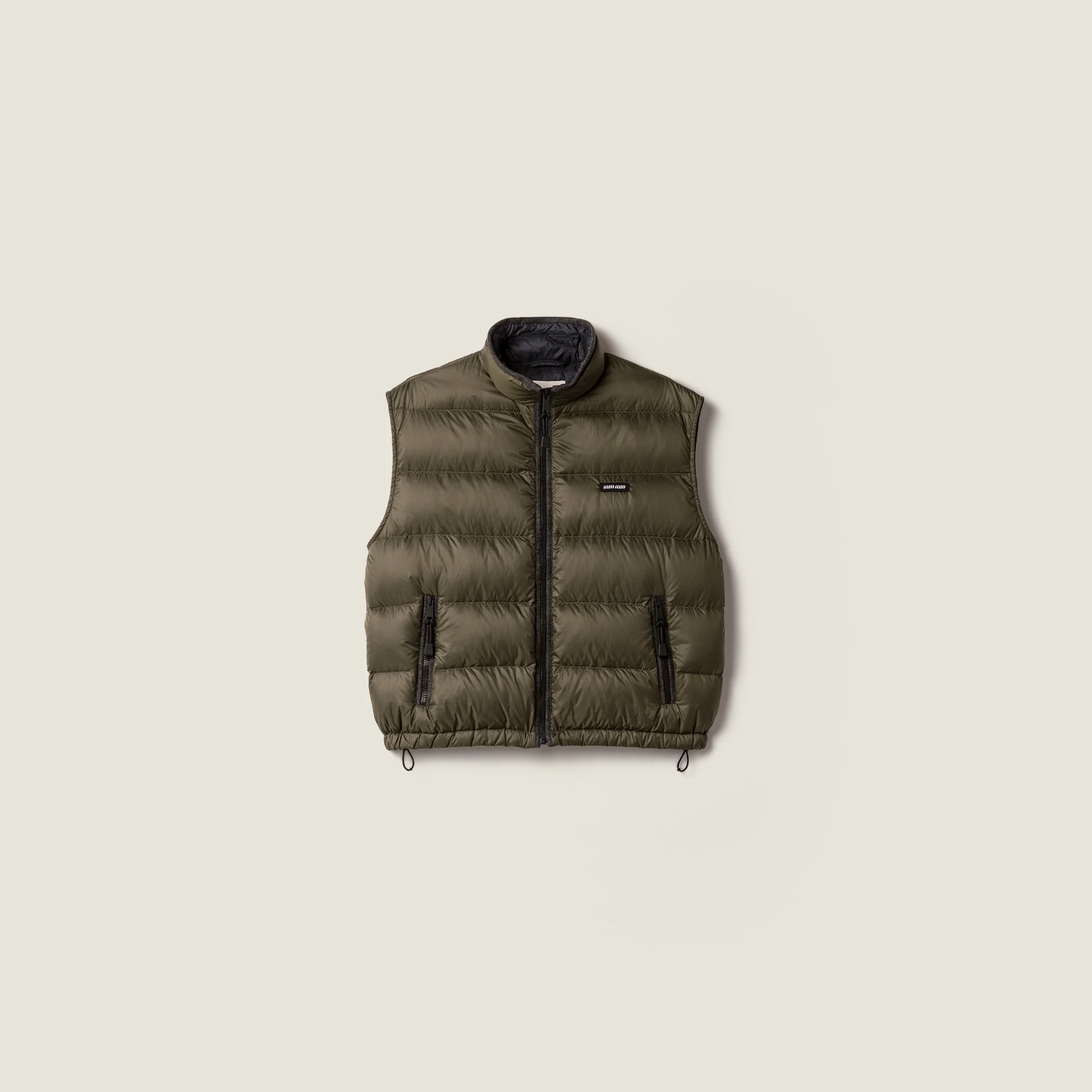 Padded light pongé vest - 1